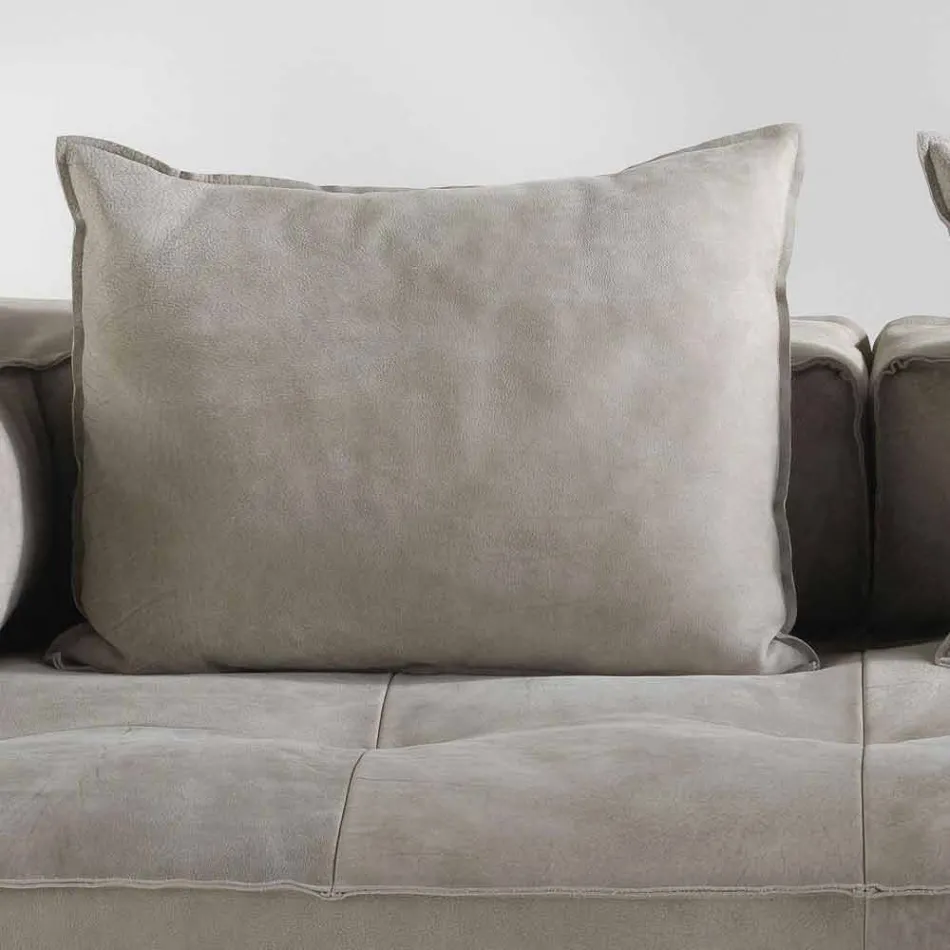 Poltrona design contemporâneo Cardo, estofamento em pele Viadurini