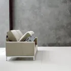 Sofá com Abertura Cama em Metal e Poliuretano Fabricado na Itália - Folle Viadurini