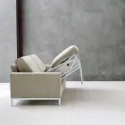 Sofá com Abertura Cama em Metal e Poliuretano Fabricado na Itália - Folle Viadurini