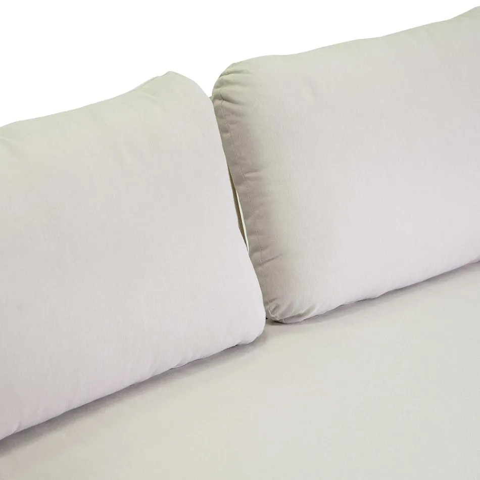 Sofá com Poltronas e Mesa de Centro em Alumínio Branco para o Jardim - Tenda Viadurini