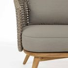 Sofá de exterior 2 ou 3 lugares em madeira e tecido Dove-Grey Homemotion - Luana Viadurini