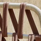 Sofá ao ar livre de 3 lugares com almofadas feito na Itália - Emmacross por Varaschin Viadurini