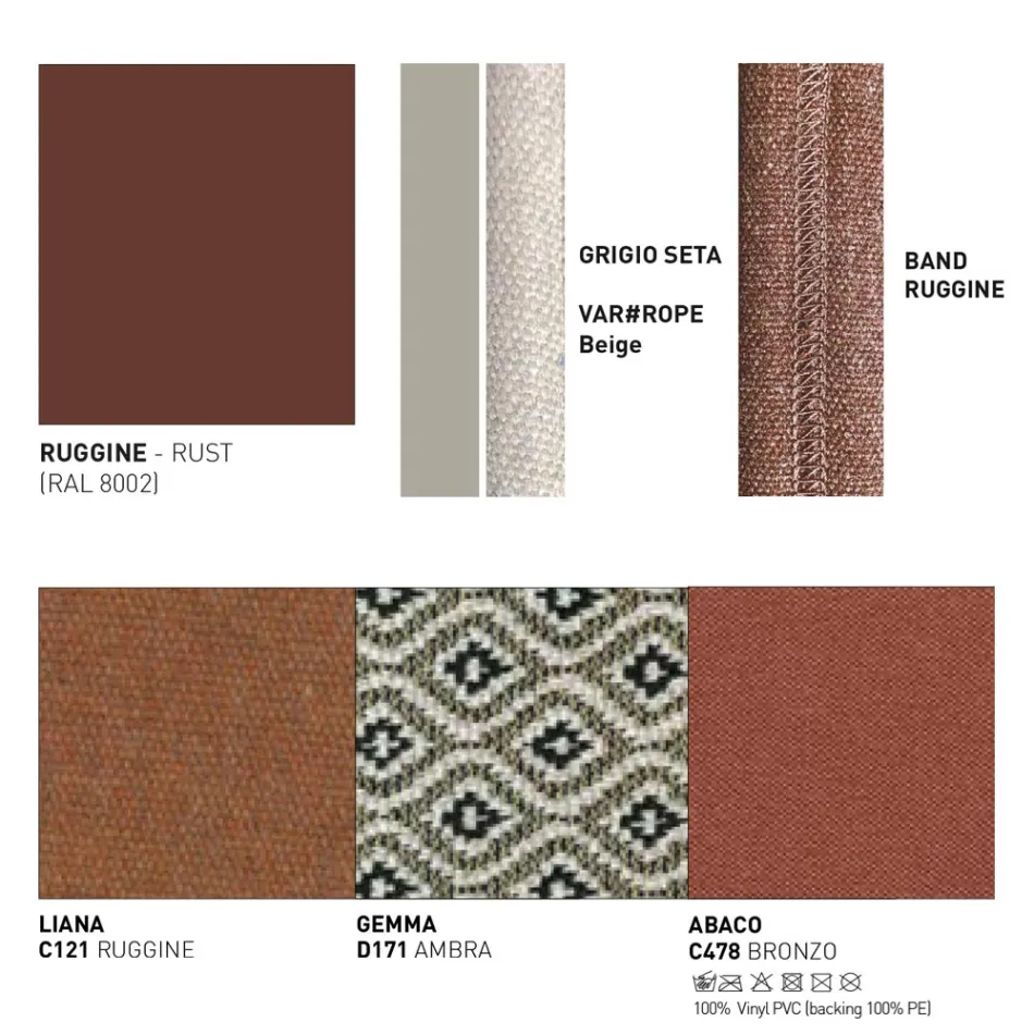 Sofá ao ar livre de 3 lugares com almofadas feito na Itália - Emmacross por Varaschin Viadurini