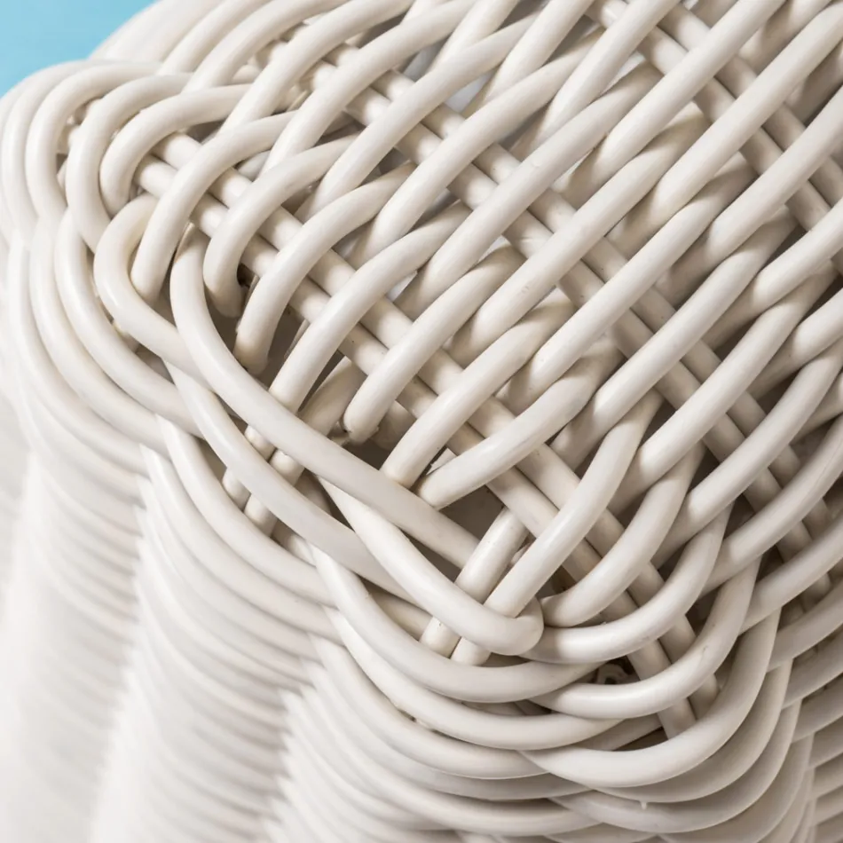 Sofá externo de 3 lugares em tecido de poliuretano - Charlie Viadurini