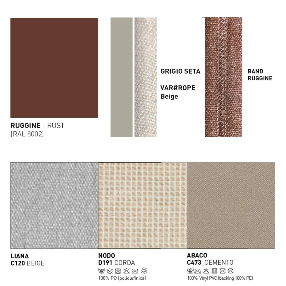 Sofá ao ar livre com travesseiros incluídos fabricado na Itália - Emmacross por Varaschin Viadurini