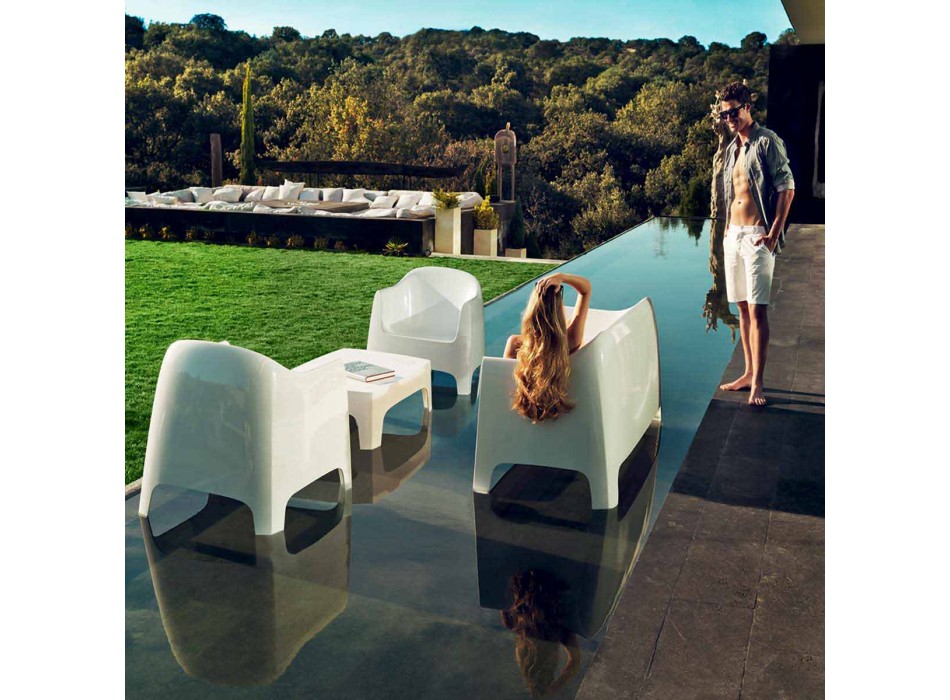 Sofá de design moderno para exterior Solid by Vondom em polipropileno Viadurini