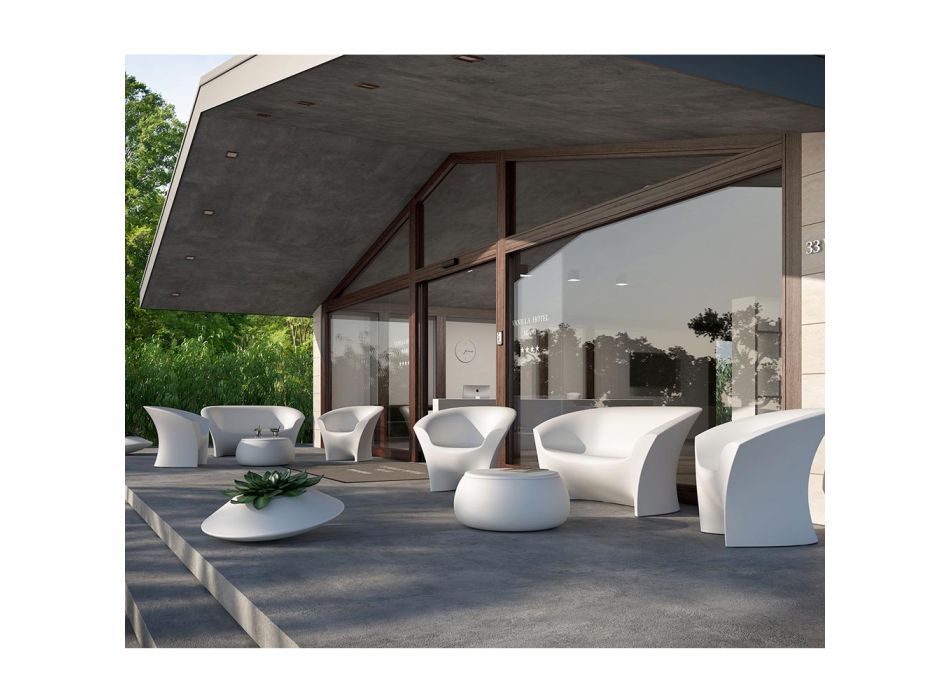 Sofá Exterior Design em Polietileno Colorido Fabricado na Itália - Conda Viadurini