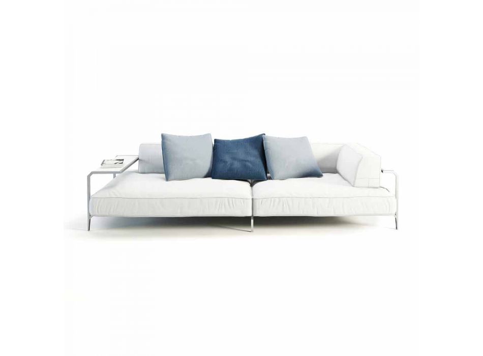Sofá externo estofado em tecido de design moderno feito na Itália - Arkansas Viadurini