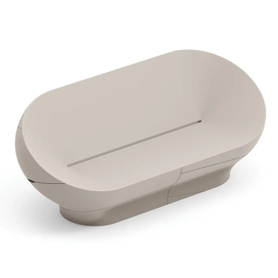 Sofá de exterior em polietileno disponível em várias cores - Toalha Viadurini