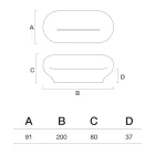 Sofá de exterior em polietileno disponível em várias cores - Toalha Viadurini