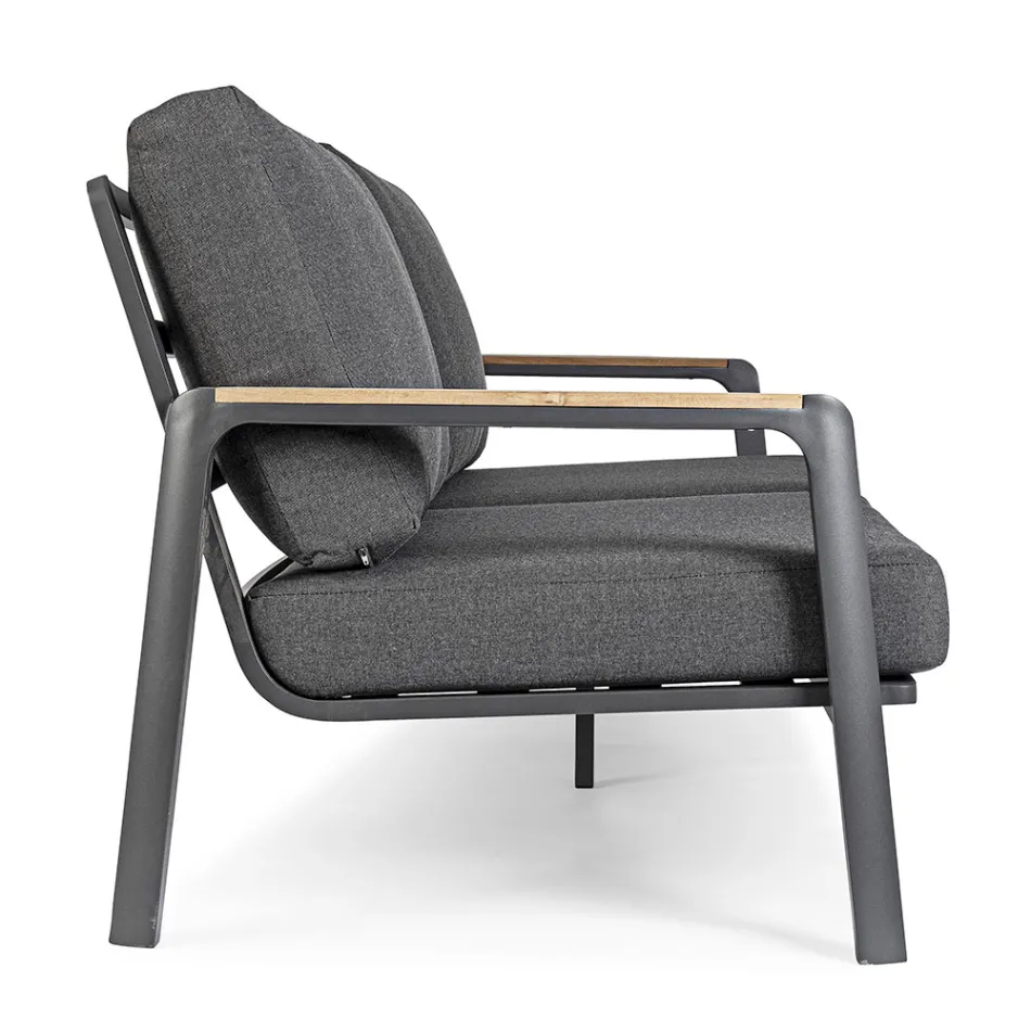 Sofá Exterior em Tecido com Estrutura em Alumínio, Homemotion - Cara Viadurini