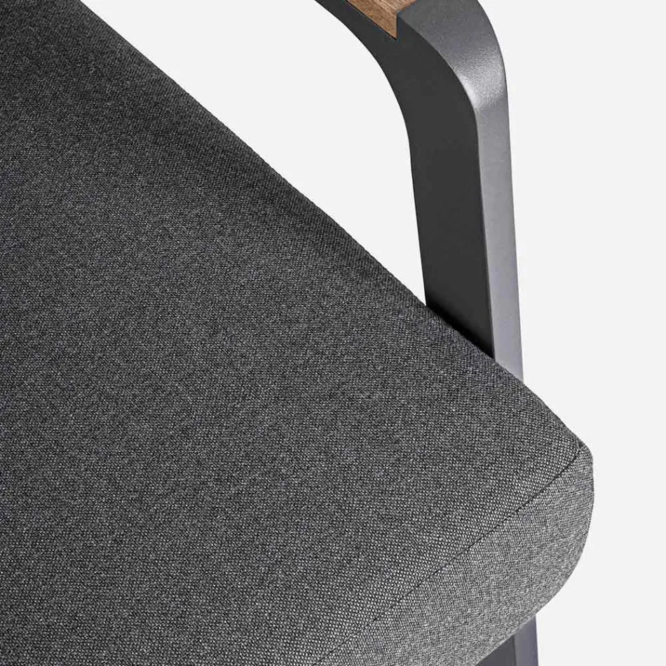 Sofá Exterior em Tecido com Estrutura em Alumínio, Homemotion - Cara Viadurini