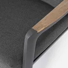 Sofá Exterior em Tecido com Estrutura de Alumínio, Homemotion - Cara Viadurini