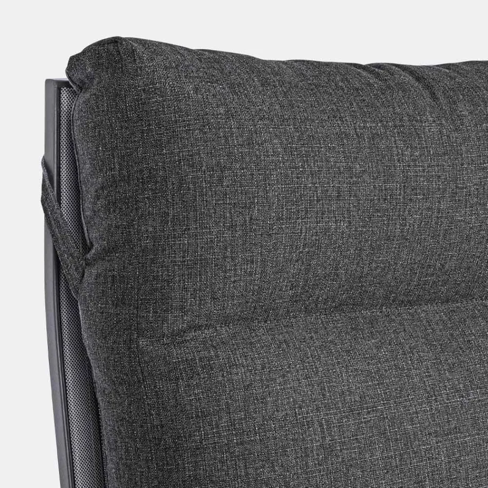 Sofá Exterior em Tecido e Alumínio com Encosto Reclinável - Nathy Viadurini