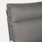 Sofá Exterior em Tecido e Alumínio com Encosto Reclinável - Nathy Viadurini