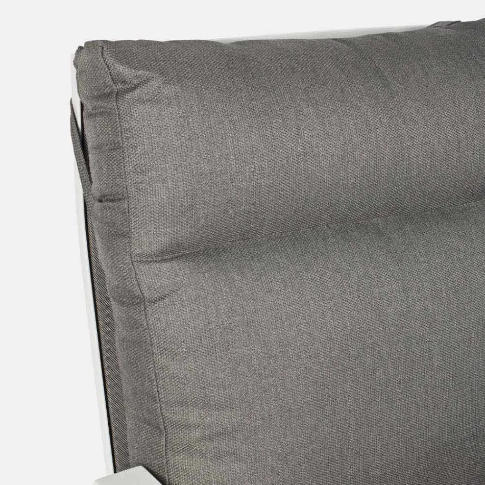 Sofá Exterior em Tecido e Alumínio com Encosto Reclinável - Nathy Viadurini