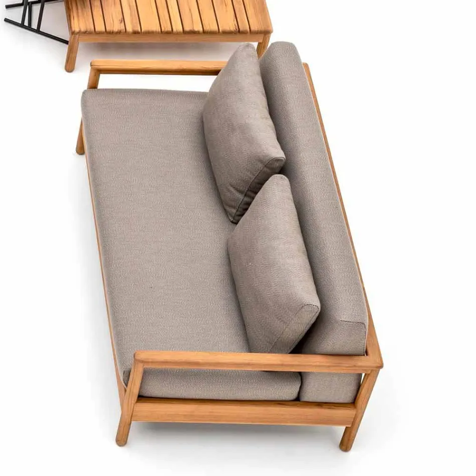 Sofá moderno ao ar livre Varaschin Bali com almofadas acolchoadas Viadurini