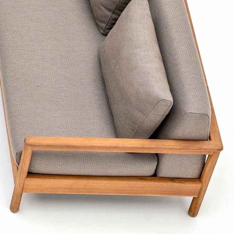 Sofá moderno ao ar livre Varaschin Bali com almofadas acolchoadas Viadurini