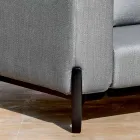 Sofá de Jardim de 3 Lugares com Chaise Longue em Alumínio e Tecido - Filomena Viadurini