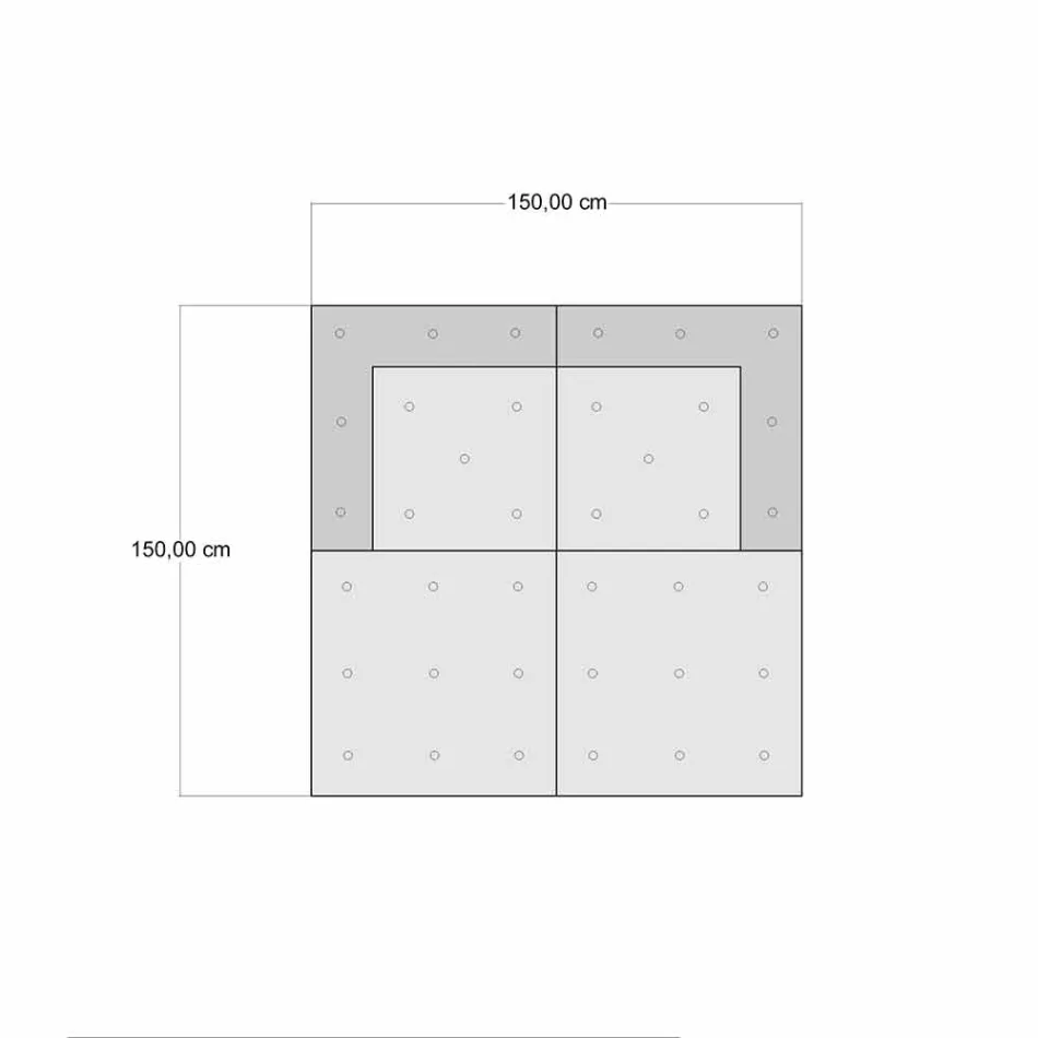 Sofá de jardim étnico de dois lugares em tecido repelente de água - Shamo Viadurini