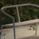 Sofá Jardim com Base em Alumínio e Assento em Têxtil Made in Italy - Maureen Viadurini