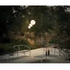 Sofá Jardim com Base em Alumínio e Assento em Têxtil Made in Italy - Maureen Viadurini