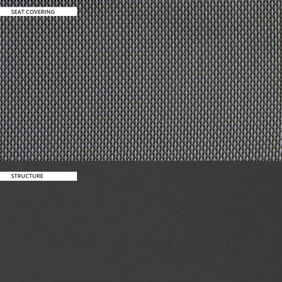 Sofá Jardim com Base em Alumínio e Assento em Têxtil Made in Italy - Maureen Viadurini