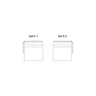 Sofá de jardim modular com estrutura baixa de madeira fabricado na Itália - Rubik Viadurini