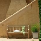 Sofá de jardim de 2 ou 3 lugares em teca fabricado na Itália - Sleepy Viadurini