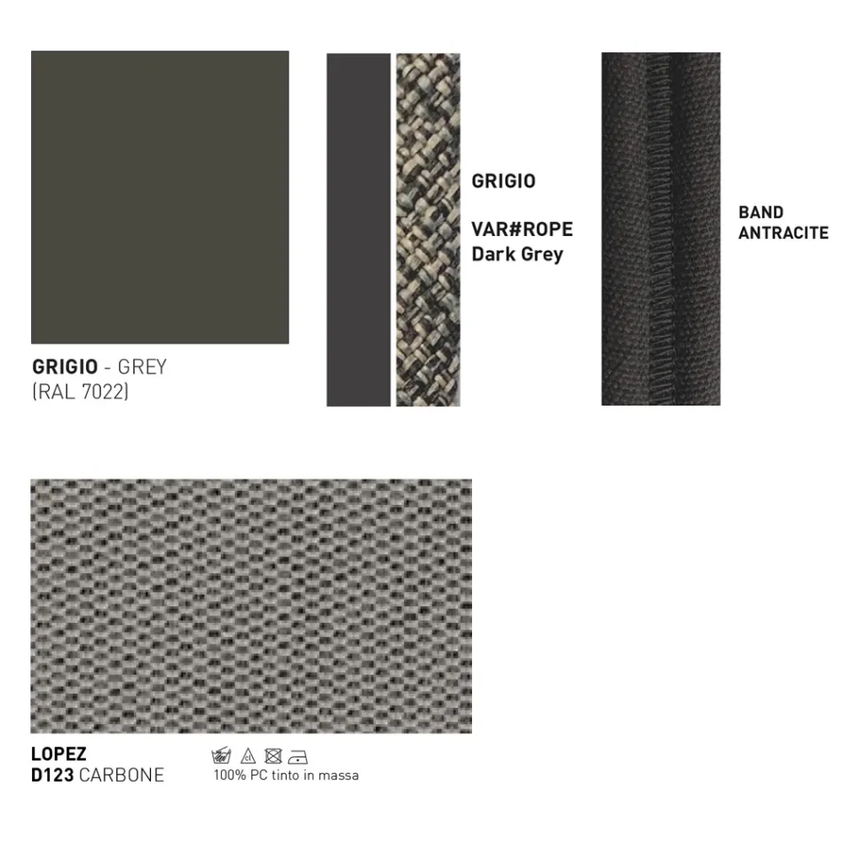 Sofá de jardim de alumínio feito na Itália - Emmacross por Varaschin Viadurini