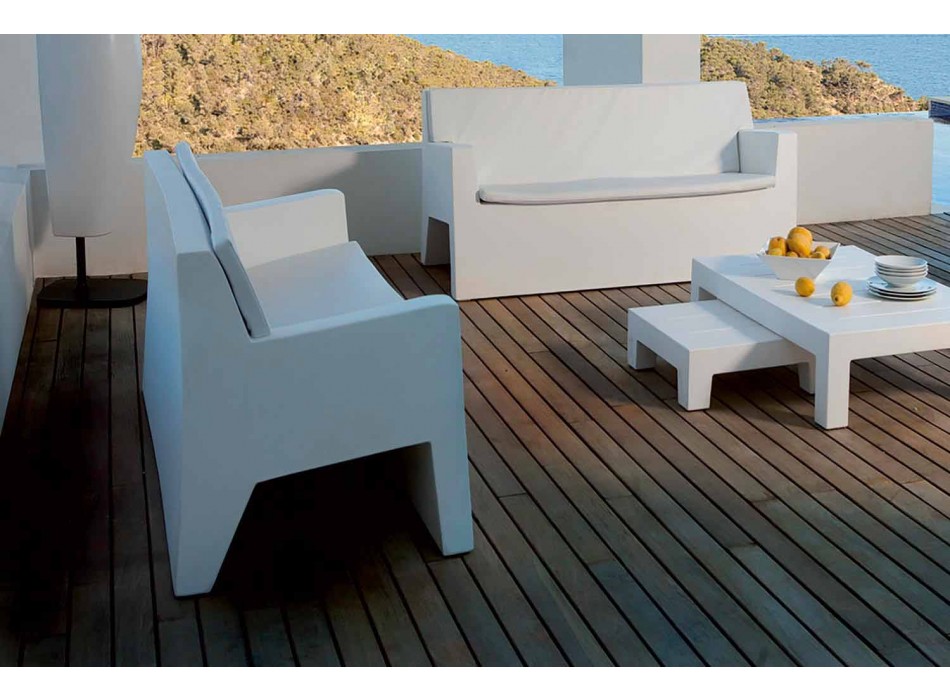 Jut by Vondom sofá de jardim, em resina de polietileno, design Viadurini