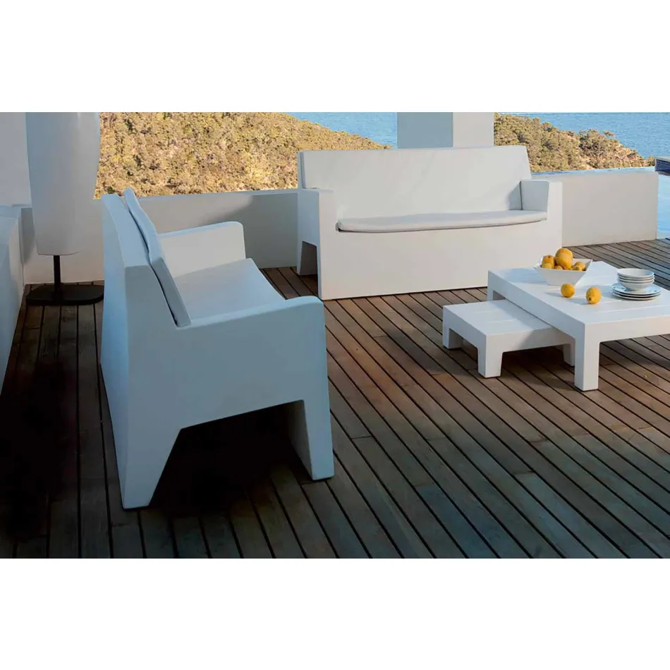 Jut by Vondom sofá de jardim, em resina de polietileno, design Viadurini