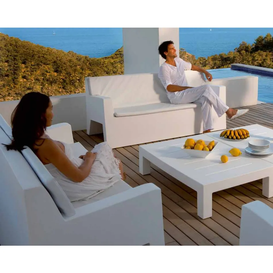 Jut by Vondom sofá de jardim, em resina de polietileno, design Viadurini