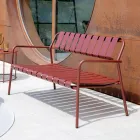 Sofá de jardim totalmente em alumínio - Resplandecente Viadurini