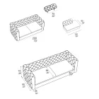 Sofá interno com apoio de cabeça reclinável fabricado na Itália - Unleashed Viadurini