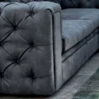 Sofá da Sala com Encosto de Cabeça Reclinável e Península - Unleashed Viadurini