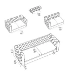 Sofá da sala com apoio de cabeça reclinável Made in Italy - Unleashed Viadurini