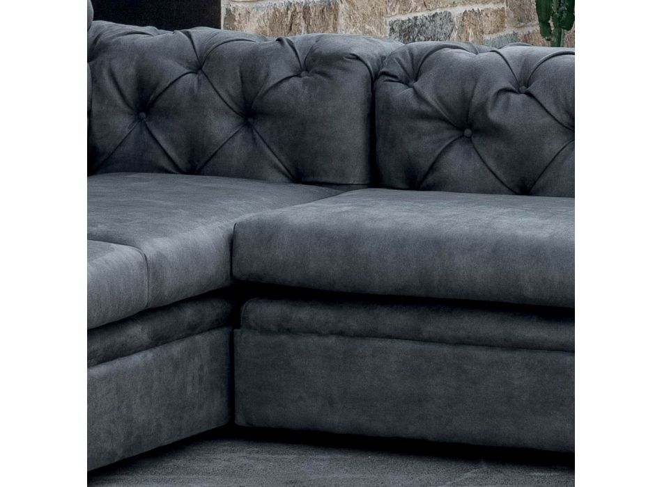 Sofá da sala com apoio de cabeça reclinável Made in Italy - Unleashed Viadurini