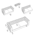 Sofá da sala com apoio de cabeça reclinável Made in Italy - Unleashed Viadurini