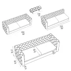 Sofá da sala com apoio de cabeça reclinável Made in Italy - Unleashed Viadurini