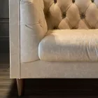 Sofá para Sala com Estrutura e Pés em Madeira Made in Italy - Comico Viadurini