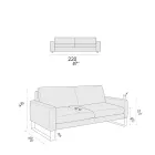 Sofá Sala com Pés Trenó em Metal Cromado - Exclusivo Viadurini
