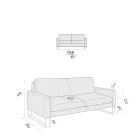 Sofá Sala com Pés Trenó em Metal Cromado - Exclusivo Viadurini