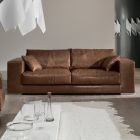 Sofá da Sala em Madeira, Poliuretano e Metal Fabricado na Itália - Espumante Viadurini