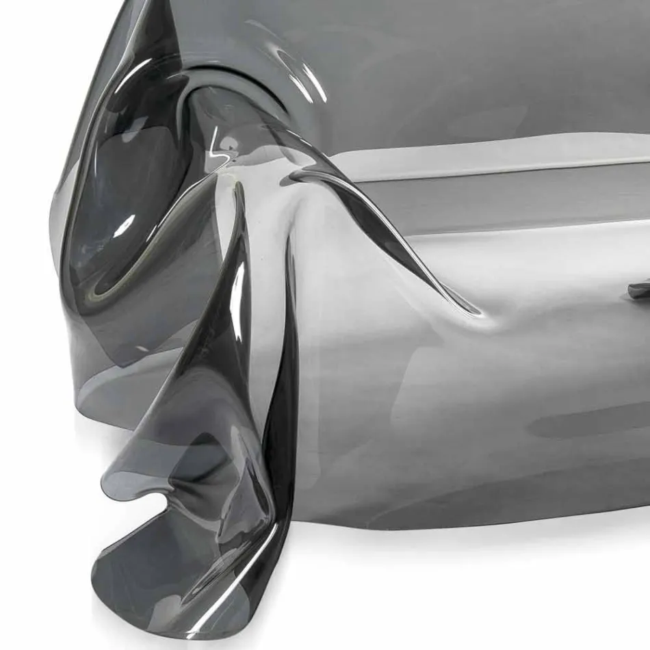 Sofá design moderno em plexiglass Jolly defumado, feito na Itália Viadurini