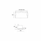 Sofá de design contemporâneo em couro Shita, 170, 220 ou 250 cm Viadurini