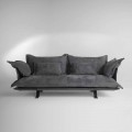 Tecido de design moderno ou sofá de couro Shita, 170,220 ou 250 cm de comprimento
