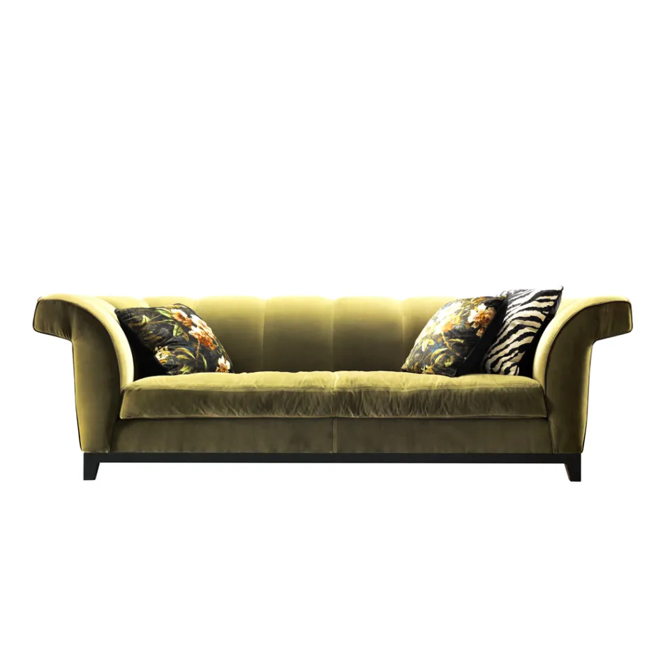 Sofá 3 lugares estofado de design Grilli Shell feito à mão na Itália Viadurini