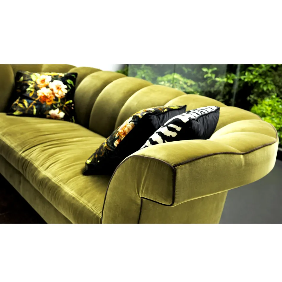 Sofá 3 lugares estofado de design Grilli Shell feito à mão na Itália Viadurini