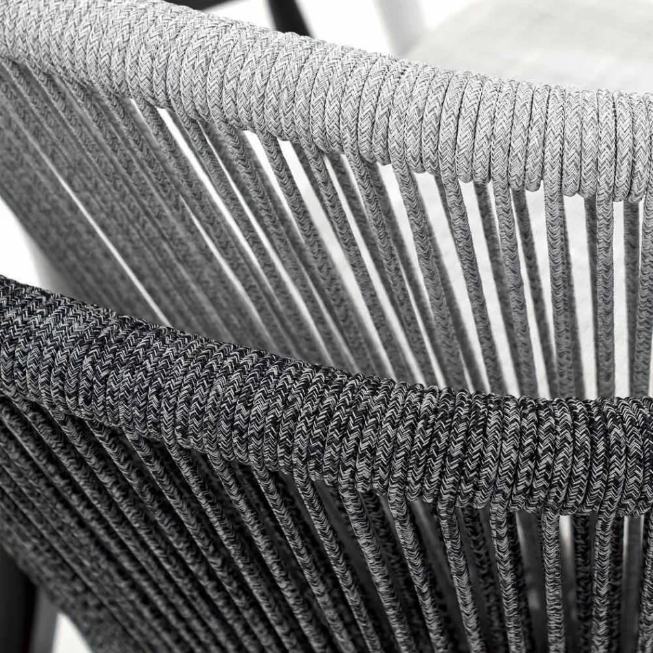 Sofá de dois lugares para empilhar sofá em alumínio e tecido - Smart By Varaschin Viadurini